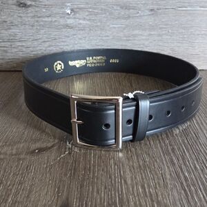 Boston Garrison Leather Belt Size 32 US Postal Approved PE-2-2663 Made in USA